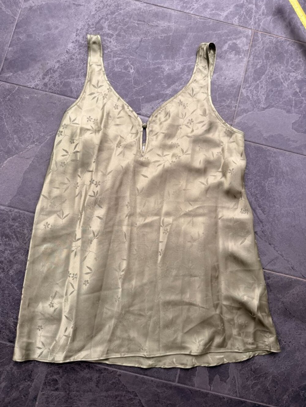 womens night slip green chartreuse vintage large morgan taylor intimates